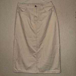 SHEIN Beige, light wash, dark wash and black denim skirts